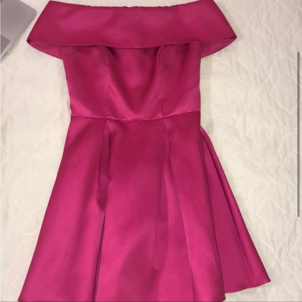 Pink Off-Shoulder Dress - Picture 3 of 5